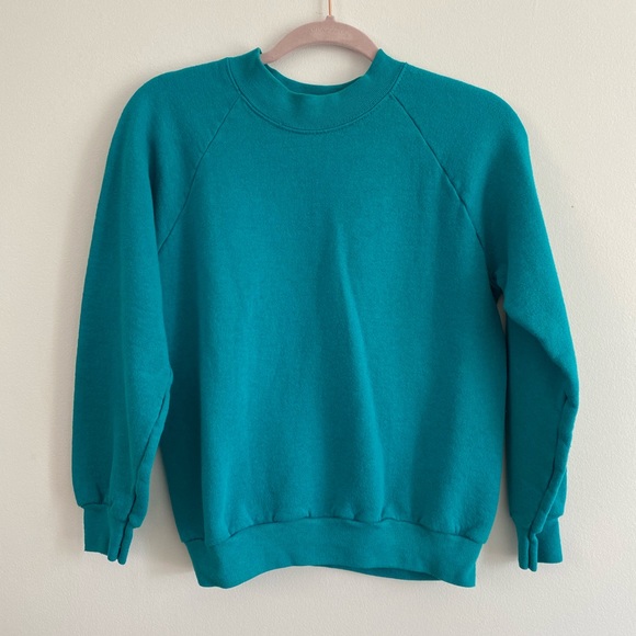 Vintage Turquoise Crewneck - Picture 1 of 2